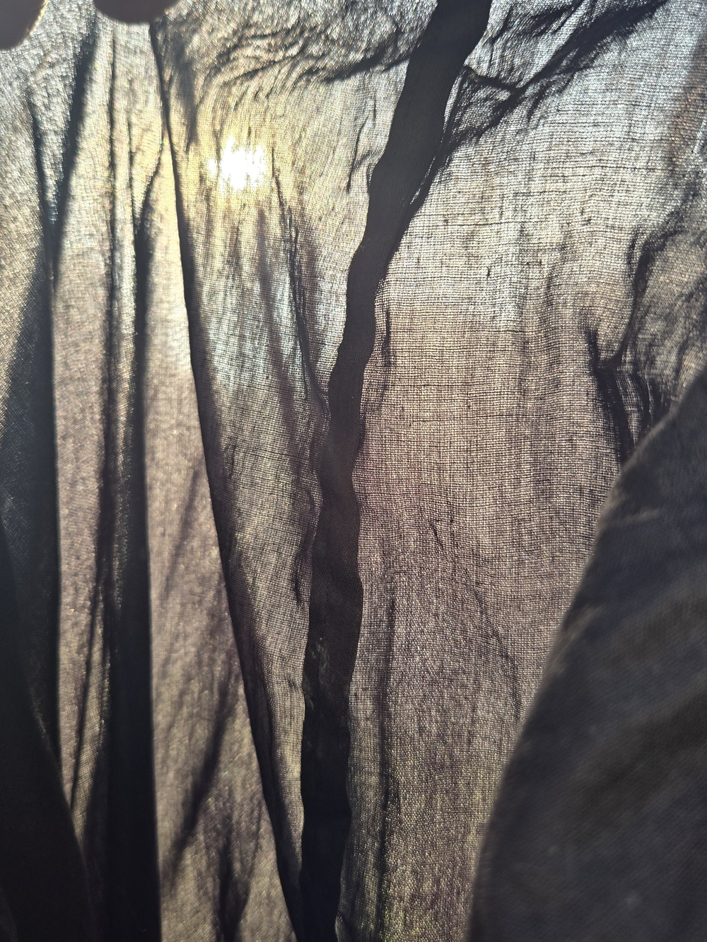 Handmade gauzy Black asymmetrical maxi skirt XL Whitchy Whimsigoth - Picture 4 of 4